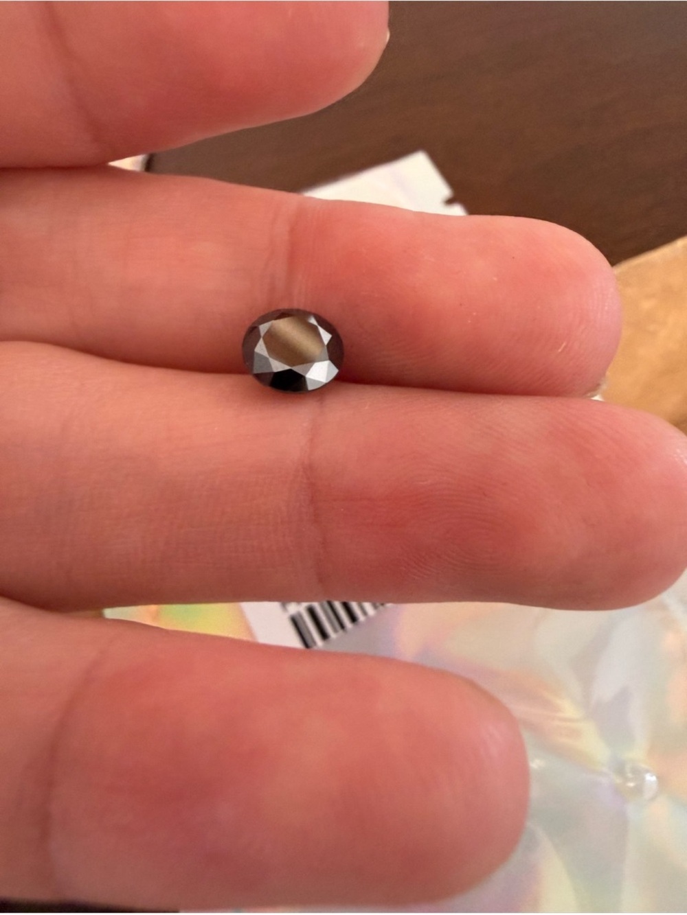 New Moissanite 6.5mm Fancy Black retail $50